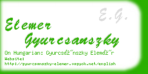 elemer gyurcsanszky business card